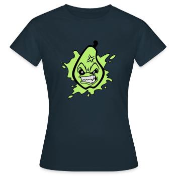 Angry pear - Frauen T-Shirt - Navy - Vorne - AI Model Female 172 dark (172cm)
