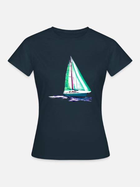 Segelschiff Segeln Segelsport Segelboot Segler - Frauen T-Shirt - Navy