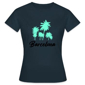 Barcelone - T-shirt Femme - marine - Devant - AI Model Female 172 dark (172cm)