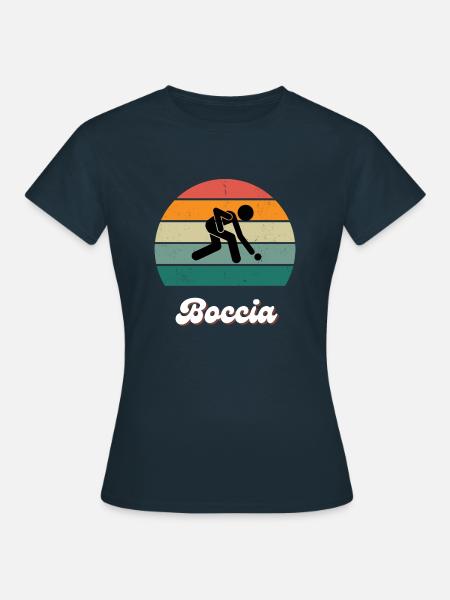 Boccia-Retro-Spieler - Frauen T-Shirt - Navy
