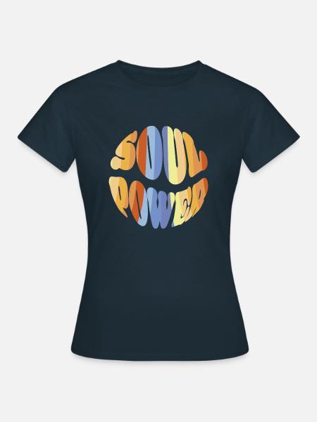 Soul Power - 70s Style - Frauen T-Shirt - Navy