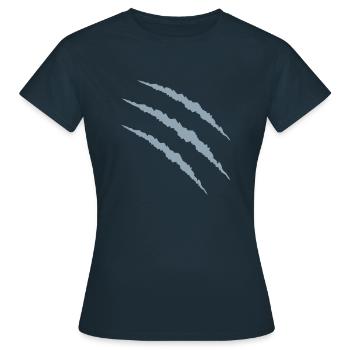 krallen 1 - Frauen T-Shirt - Navy - Vorne - AI Model Female 172 dark (172cm)