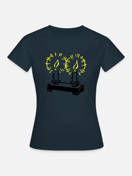 kerzen 02 - Frauen T-Shirt - Navy