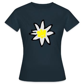 Edelweiss - Frauen T-Shirt - Navy - Vorne - AI Model Female 172 dark (172cm)