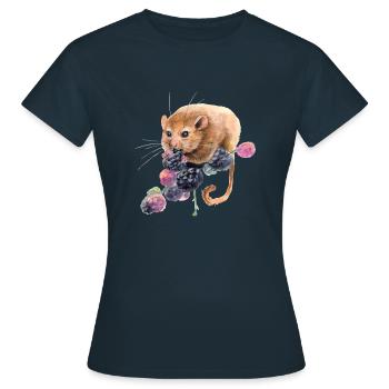 Hazel dormouse - Women's T-Shirt - navy - Front - AI Model Female 172 dark (172cm)