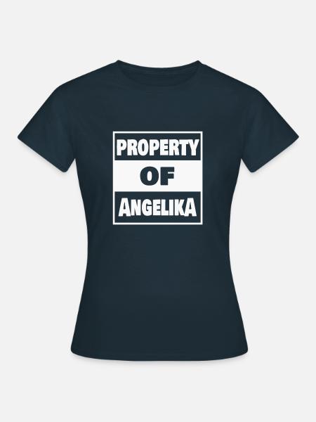 Besitz von Angelika - Frauen T-Shirt - Navy