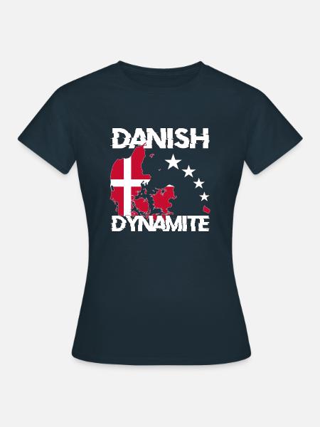 Dänemark Flagge danish dynamite Geschenk - Frauen T-Shirt - Navy