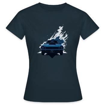 Grafitti auto - T-shirt Femme - marine - Devant - AI Model Female 172 dark (172cm)