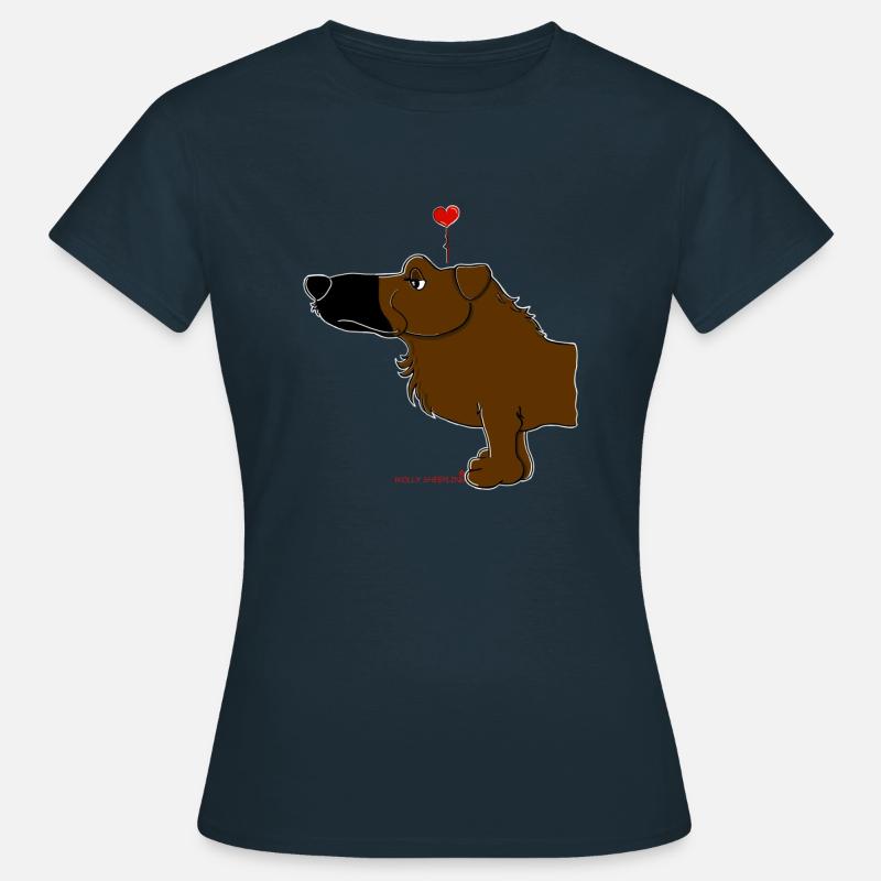 Comic - Dog "Balou" Wolly Sheepling - Women's T-Shirt - navy