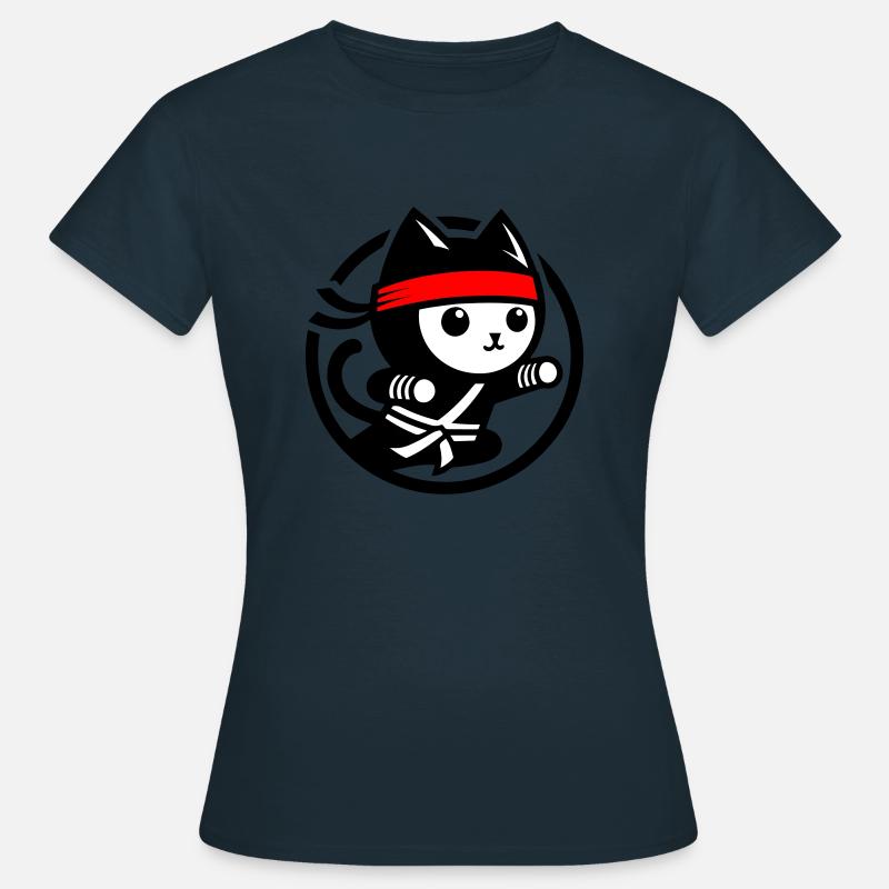 Ninja Cat - Women's T-Shirt - navy