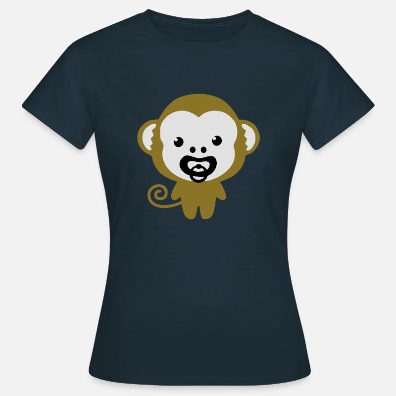 monkey with soother - Women's T-Shirt - navy