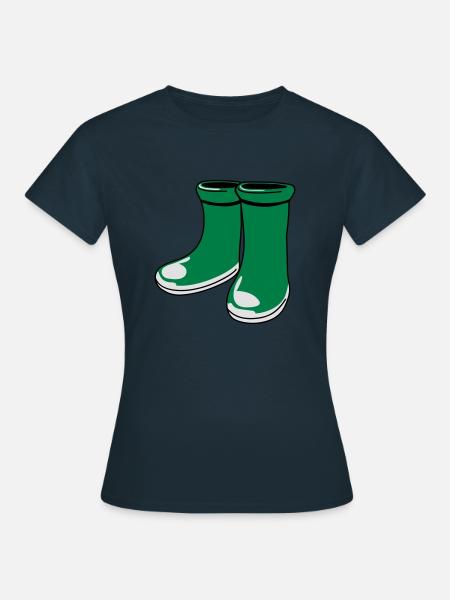 gummistiefel - Frauen T-Shirt - Navy