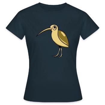 Bécassine des oiseaux design drôle mignon animal - T-shirt Femme - marine - Devant - AI Model Female 172 dark (172cm)