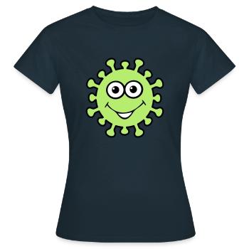 Virus heureux - T-shirt Femme - marine - Devant - AI Model Female 172 dark (172cm)