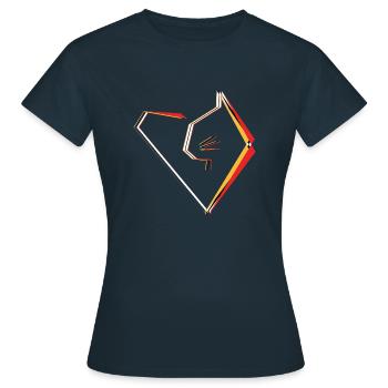 CAT TWENTY FOUR - Frauen T-Shirt - Navy - Vorne - AI Model Female 172 dark (172cm)
