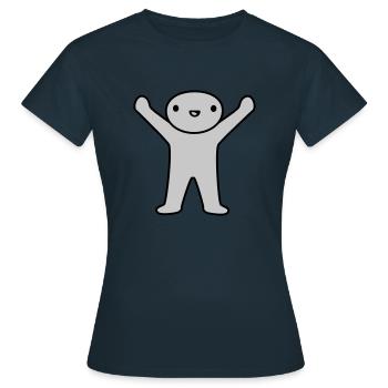 Design de petit homme heureux - T-shirt Femme - marine - Devant - AI Model Female 172 dark (172cm)