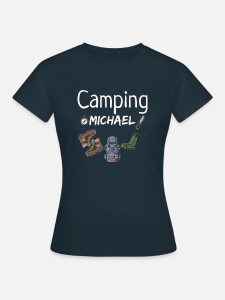 Camping Michael Camper Geschenk - Frauen T-Shirt - Navy