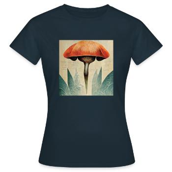 champignons crus - T-shirt Femme - marine - Devant - AI Model Female 172 dark (172cm)