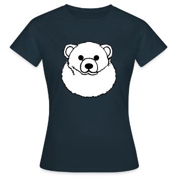 Polar Bear Polar Animal Snow White Arctic Vector - Women's T-Shirt - navy - Front - AI Model Female 172 dark (172cm)