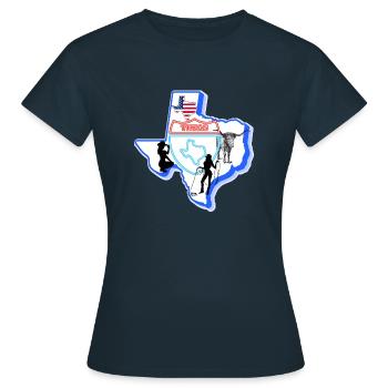 Texas, États-Unis. - T-shirt Femme - marine - Devant - AI Model Female 172 dark (172cm)