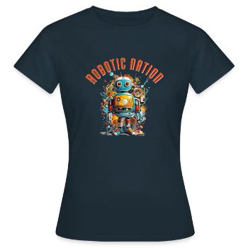 Nation robotique 3 - T-shirt Femme - marine - Devant - AI Model Female 172 dark (172cm)