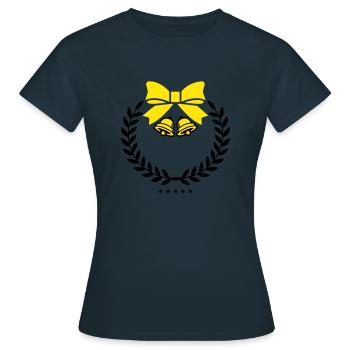 kranz glocken - Frauen T-Shirt - Navy - Vorne - AI Model Female 172 dark (172cm)