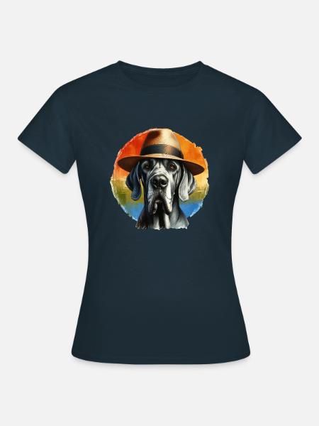 Great Dane Splash Art - Women's T-Shirt - navy