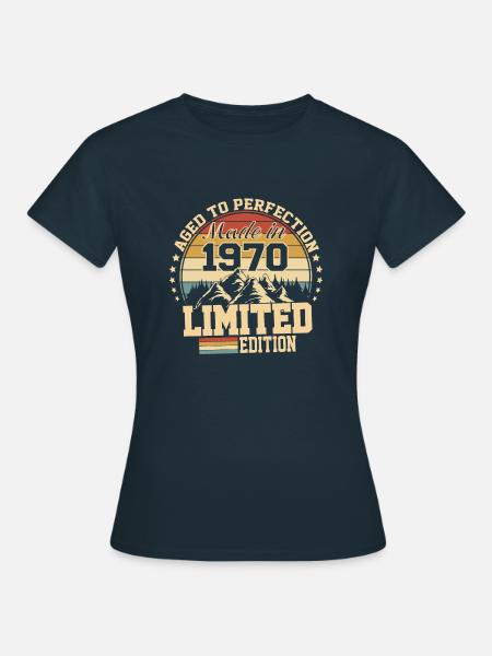 1970 Geburtstag 1970 Jahrgang 1970 Geburtstag - Frauen T-Shirt - Navy
