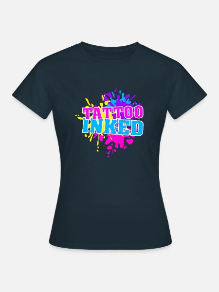 Tattoo Inked Splash - Frauen T-Shirt - Navy