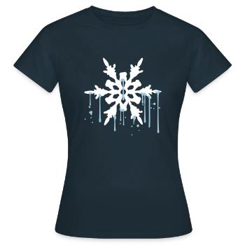 eau graffiti gouttes d'eau fondu cool victoire - T-shirt Femme - marine - Devant - AI Model Female 172 dark (172cm)