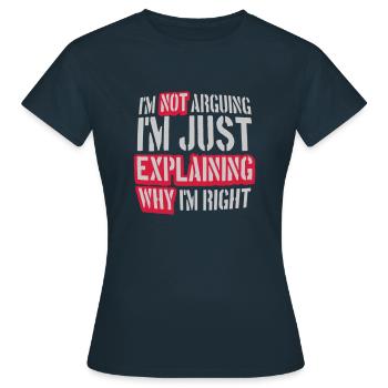 Je ne discute pas - T-shirt Femme - marine - Devant - AI Model Female 172 dark (172cm)