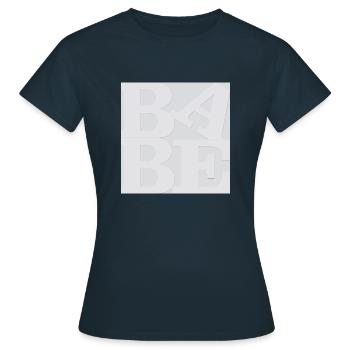Babe WordPlay Original Kunst 3 - Frauen T-Shirt - Navy - Vorne - AI Model Female 172 dark (172cm)