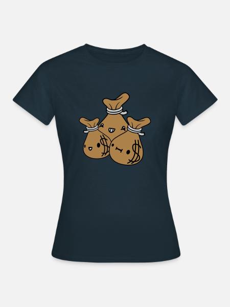 Geldsäcke Freunde Team Crew - Frauen T-Shirt - Navy
