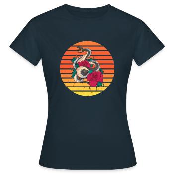 Serpent de chaleur - T-shirt Femme - marine - Devant - AI Model Female 172 dark (172cm)