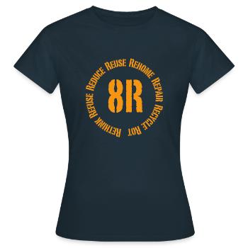 Recyclage 8R - T-shirt Femme - marine - Devant - AI Model Female 172 dark (172cm)