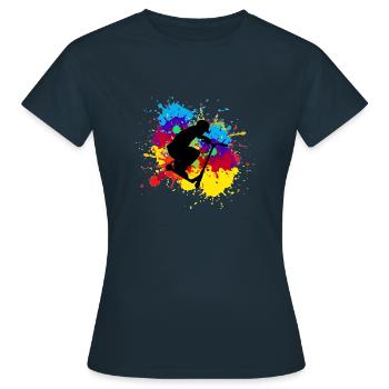 scooter stunt - Frauen T-Shirt - Navy - Vorne - AI Model Female 172 dark (172cm)