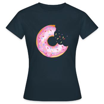 Donut-Crunch essen Metzgergebäck 12 Q - Frauen T-Shirt - Navy - Vorne - AI Model Female 172 dark (172cm)