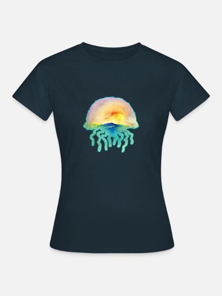 Gelee-Sonnenuntergang - Frauen T-Shirt - Navy