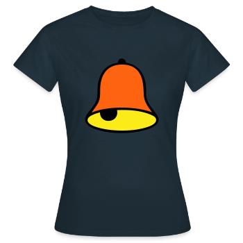 Glocke - Frauen T-Shirt - Navy - Vorne - AI Model Female 172 dark (172cm)