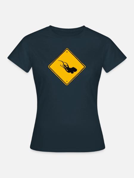 Caution octopus - Women's T-Shirt - navy