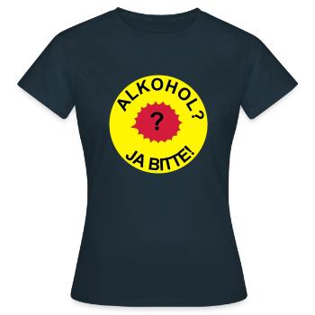 L'alcool oui s'il vous plaît! - T-shirt Femme - marine - Devant - AI Model Female 172 dark (172cm)