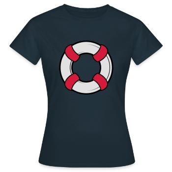 Bouée de sauvetage - T-shirt Femme - marine - Devant - AI Model Female 172 dark (172cm)
