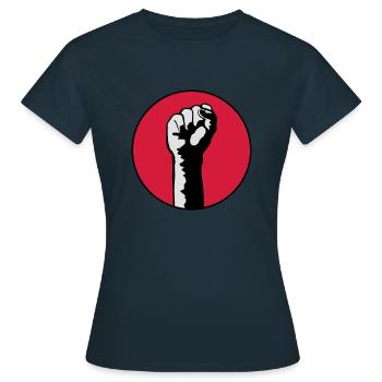 poing levé - T-shirt Femme - marine - Devant - AI Model Female 172 dark (172cm)