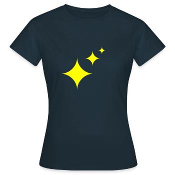 Stars yellow Gift idea Gift idea - Women's T-Shirt - navy - Front - AI Model Female 172 dark (172cm)