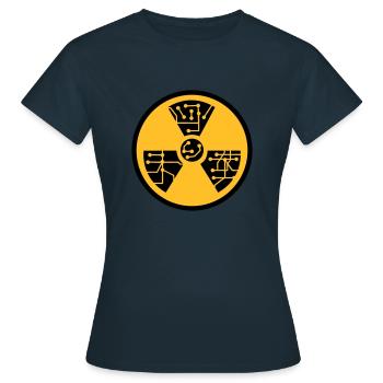 atomically atomic symbol radioactive atomic bomb f - Women's T-Shirt - navy - Front - AI Model Female 172 dark (172cm)