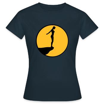 Sauter de la falaise - T-shirt Femme - marine - Devant - AI Model Female 172 dark (172cm)