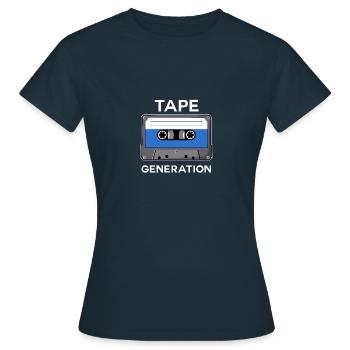 Generation Tape - Frauen T-Shirt - Navy - Vorne - AI Model Female 172 dark (172cm)