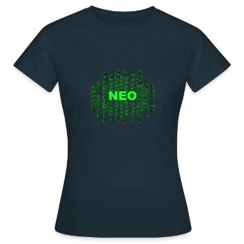 Neo code - Women's T-Shirt - navy - Front - AI Model Female 172 dark (172cm)