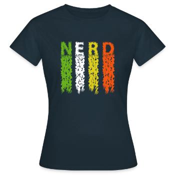 Nerd Computerfreak Geschenkidee - Frauen T-Shirt - Navy - Vorne - AI Model Female 172 dark (172cm)