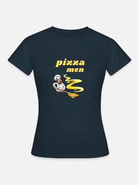 Pizza Männer - Frauen T-Shirt - Navy